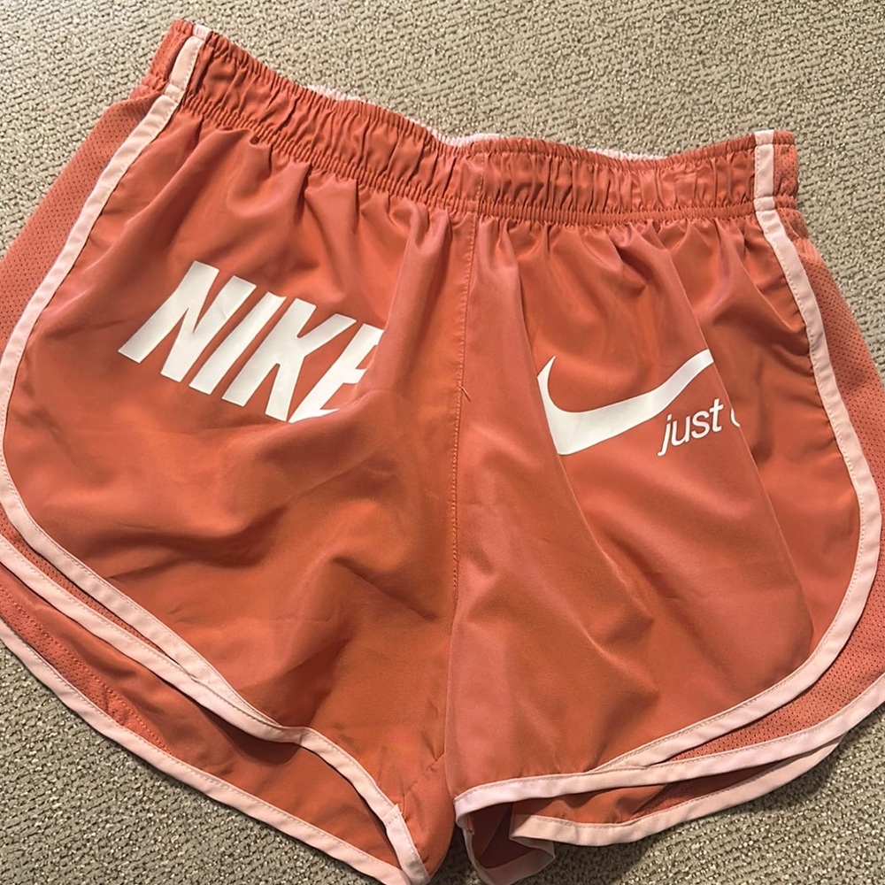 Nike Orange Athletic Shorts Lightweight Design